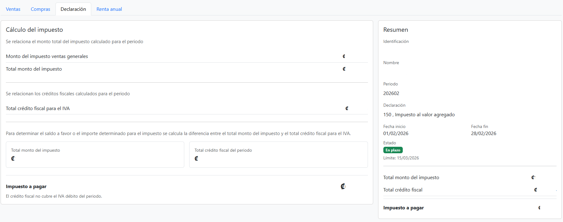 Ejemplo de declaración